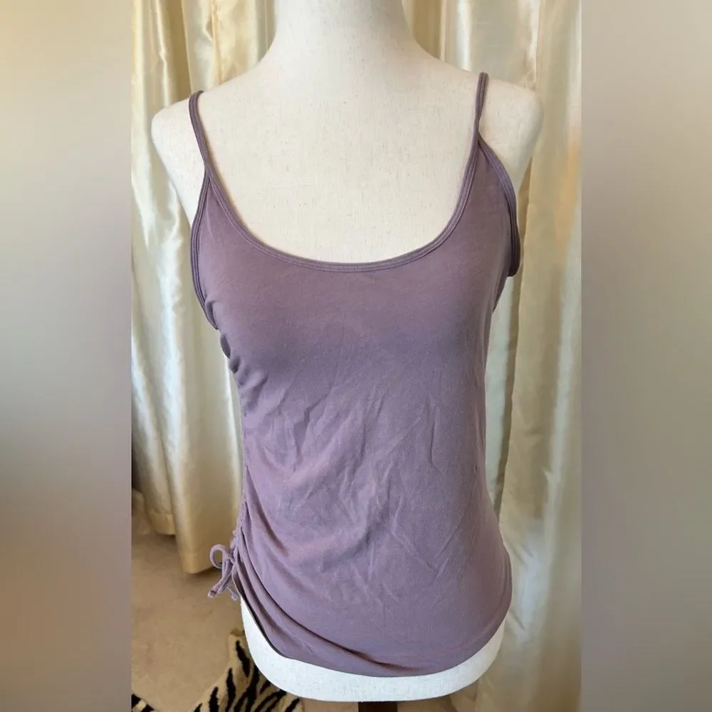 Lululemon purple tank size 6 side scrunched  gently worn size 6
